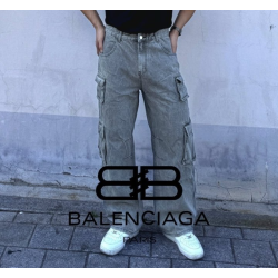 BALENCIAGA 발렌시아가 그레이 워싱 카고 팬츠