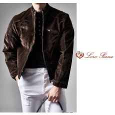 LOROPIANA 로로피아나 (벨벳) 바이커 자켓 2COLOR