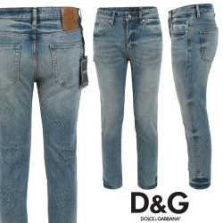 DOLCE&GABBANA 돌체앤가바나 스크래치 전판 로고 슬림 일자진