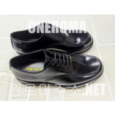 김*일 고객님 프라다 브러시드 레더 더비 슈즈 블랙