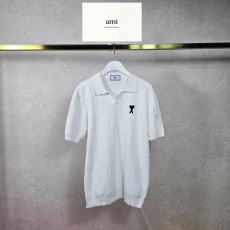 AMI 아미 베이직 V카라 니트 하프 4COLOR