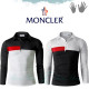 MONCLER 몽클레어 3색 배색 스판 카라
