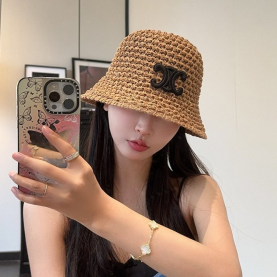 CELINE 셀린느 시그니처 로고 라탄 버킷햇 3COLOR