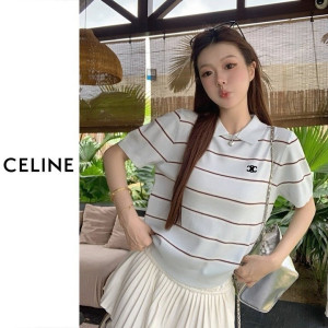 CELINE 셀린느 카라 스트라이프 니트 3COLOR