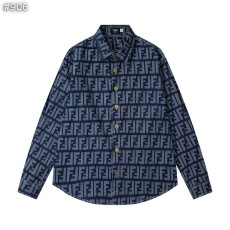 FENDI 펜디 블루 FF 자카드 셔츠