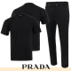 PRADA 프라다 백로고 엠보 로고 반팔 & 긴바지 셋업