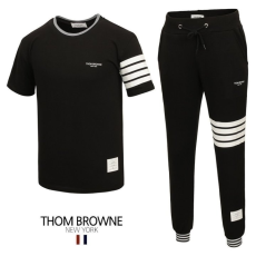 THOM BROWNE 톰브라운 사선 시보리 반팔 & 긴바지 셋업