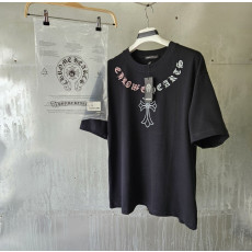 CHROME HEARTS 크롬하츠 넥 로고 십자가 티셔츠