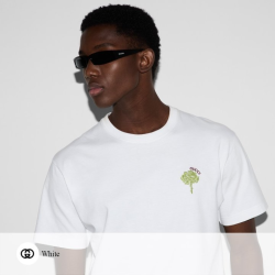 GUCCI 구찌 플라워 자수 티셔츠