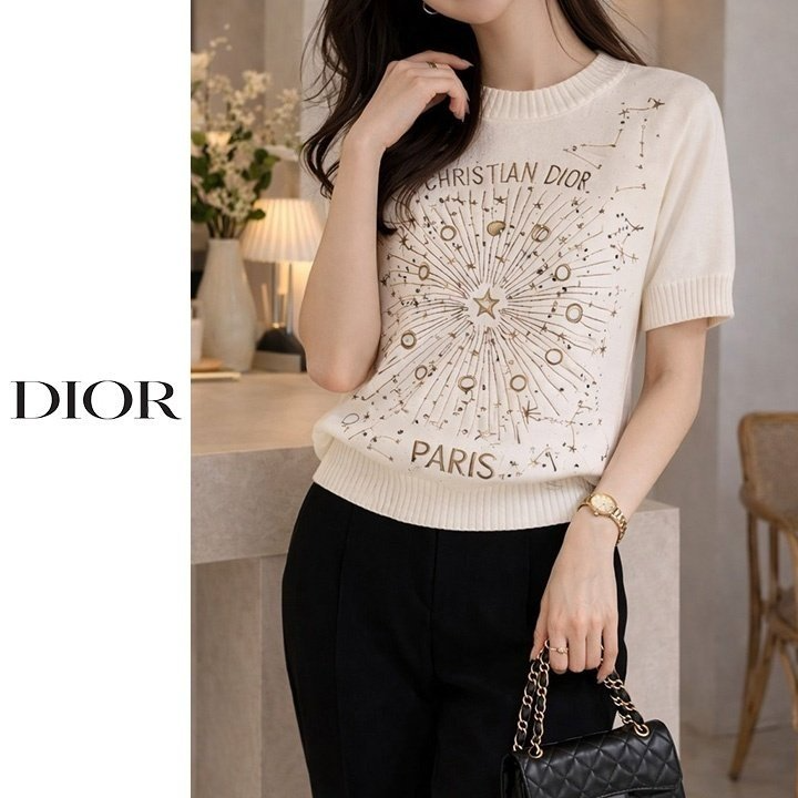 DIOR 디올 별자수 레터링반팔니트