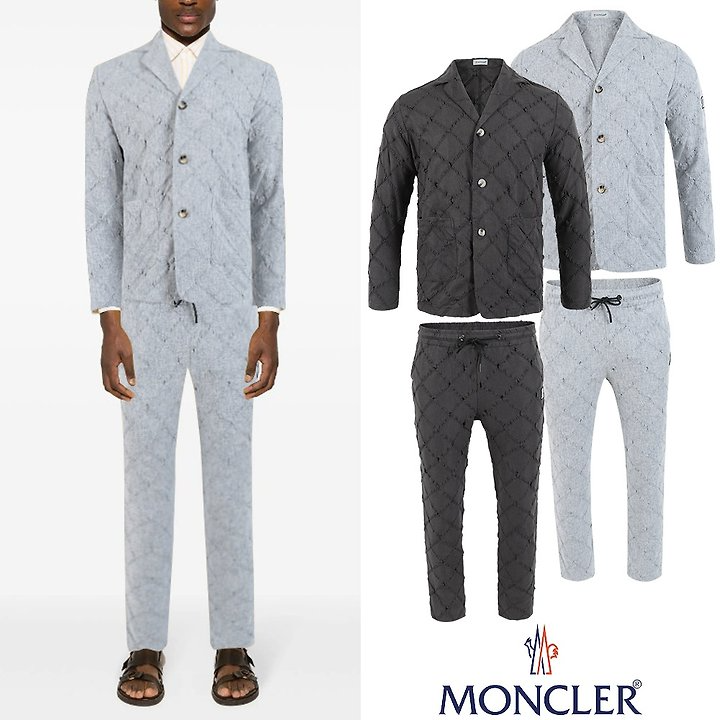 MONCLER 몽클레어 롬버스 3버튼 린넨 슬림핏 슈트