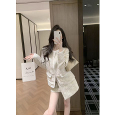 DIOR 디올 트위드 자켓& 스커트 셋업