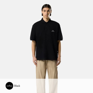 STONE ISLAND 스톤아일랜드 자수 로고 pk 카라 반팔티셔츠