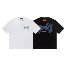 LOUIS VUITTON 루이비통 6375 데님 엠브로이더드 로고 반팔