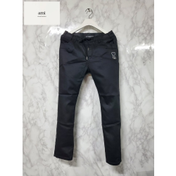 AMI 아미 블랙 코팅 밴딩팬츠