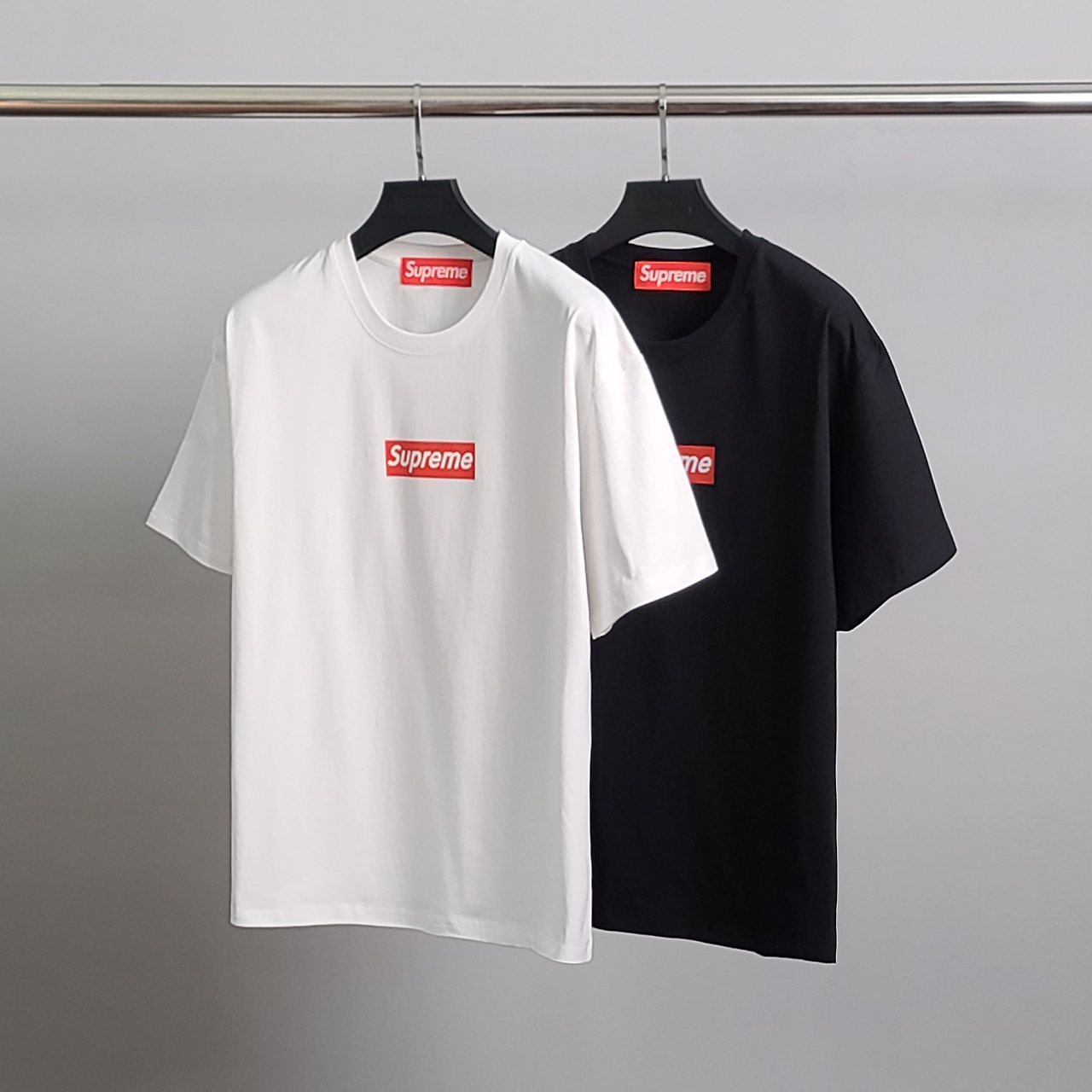 SUPREME 슈프림 레드 박스로고 코튼 반팔티