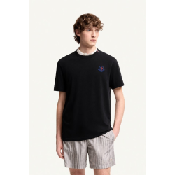MONCLER 몽클레어 클래식 모티프 백 자수로고 프린트 숏 슬리브 티셔츠