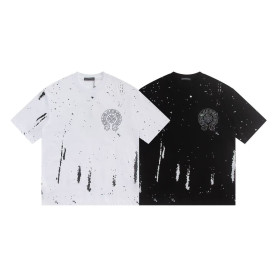 CHROME HEARTS 크롬하츠 6510 라인스톤 스플래시 홀스슈 반팔