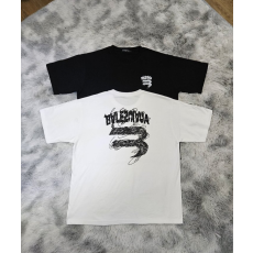 BALENCIAGA 발렌시아가 드로잉 오버핏 라운드 반팔