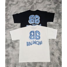 BALENCIAGA 발렌시아가 블루망점 오버핏 라운드 반팔