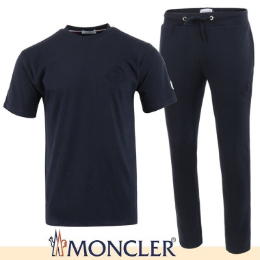 MONCLER 몽클레어 불박 로고 반팔 & 긴바지 셋업