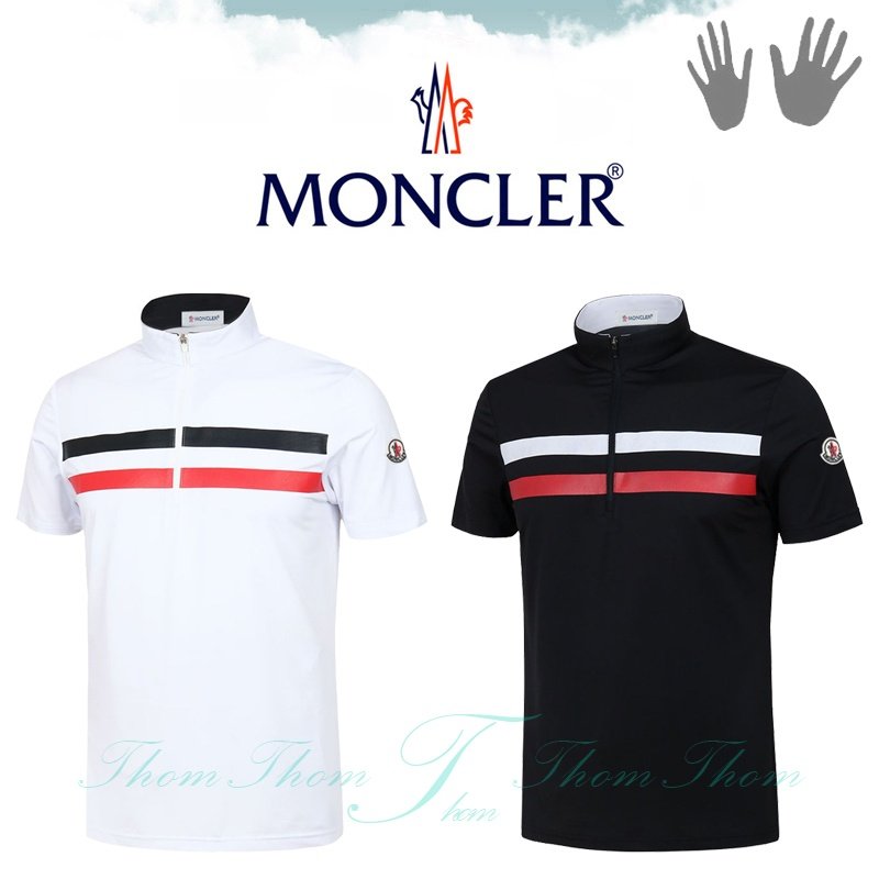 MONCLER 몽클레어 더블 라인 하프 폴라 반팔