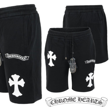 CHROME HEARTS 크롬하츠 화이트 크로스 트레이닝 반바지