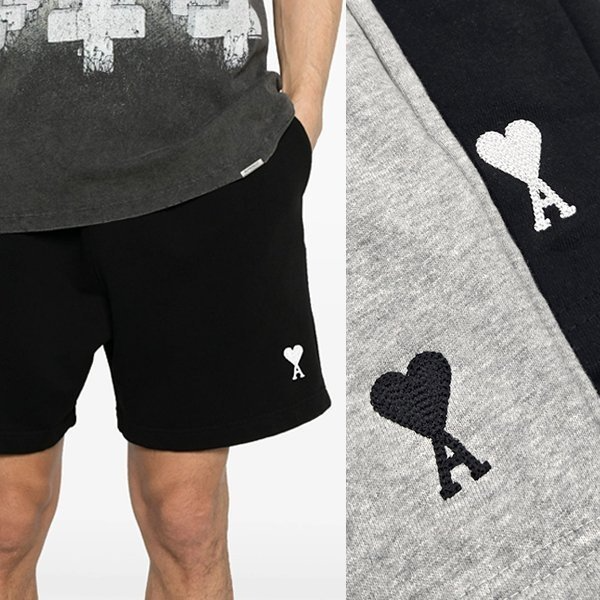 AMI 아미 스몰하트 하프팬츠