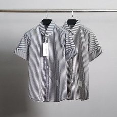 THOM BROWNE 톰브라운 히든삼선 스트라이프 반팔 셔츠