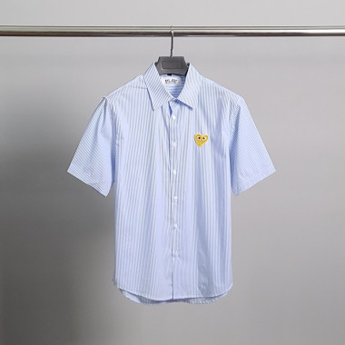 COMME DES GARCONS 꼼데가르송 골드와펜 스트라이프 반팔 셔츠