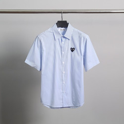 COMME DES GARCONS 꼼데가르송 블랙와펜 스트라이프 반팔 셔츠