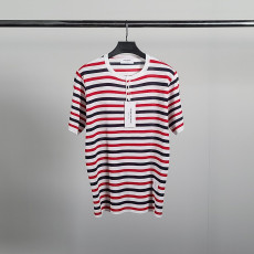 THOM BROWNE 톰브라운 스트라이프 린넨 라운드 니트