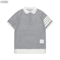 THOM BROWNE 톰브라운 사선 배색 폴로 니트 2COLOR