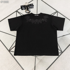 CHROME HEARTS 크롬하츠 넥 포인트 아플리케 워싱 티셔츠