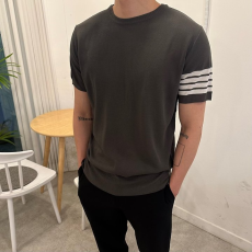 THOM BROWNE 톰브라운 사선완장 니트 반팔 3COLOR