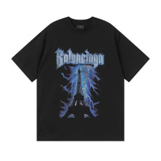 BALENCIAGA 발렌시아가 3330 에펠탑 썬더 스톰 구제 워싱 반팔
