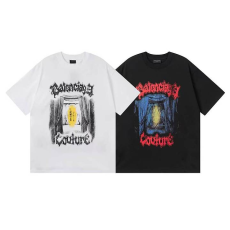 BALENCIAGA 발렌시아가 3331 메탈 로고 쿠튀르 로고 구제 워싱 반팔