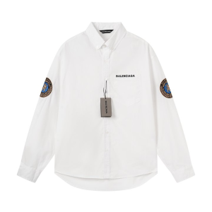 BALENCIAGA 발렌시아가 8004 월계수 자수 패치 로고 셔츠