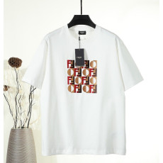 FENDI 펜디 650898 FF 모노그램 그래픽 자수 로고 반팔 2COLOR