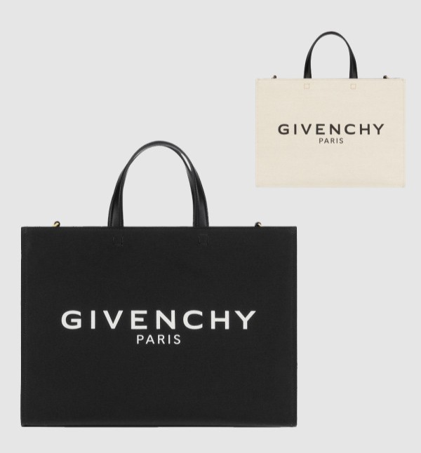 GIVENCHY 지방시 캔버스 미듐 G 토트백 2COLOR