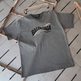 BALENCIAGA 발렌시아가 웨이브로고 피그먼트 티셔츠 2COLOR