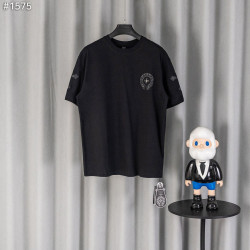 CHROME HEARTS 크롬하츠 홀스슈 레더 크로스 티셔츠