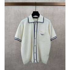 LOUIS VUITTON 루이비통 V01 와플 시그니처 쇼트 슬리브드 셔츠