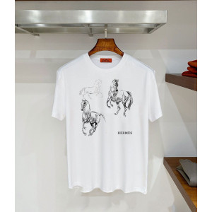 HERMES 에르메스 607060 트로아 슈발 스케치 반팔 2COLOR
