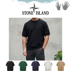 ●7월 판매 14위● STONE ISLAND 스톤아일랜드 부클 라운드 반팔 쿨니트