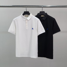 BURBERRY 버버리 블루기사 레터링 반팔 카라티
