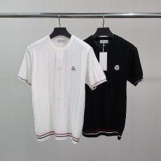 MONCLER 몽클레어 소매삼선 골지 반팔 니트