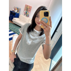 DIOR 디올 그레이&화이튼 코튼 저지 반팔