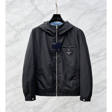 PRADA 프라다  607145 리나일론 라벨 후드 자켓
