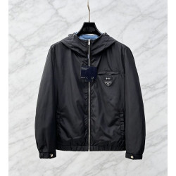 PRADA 프라다  607145 리나일론 라벨 후드 자켓